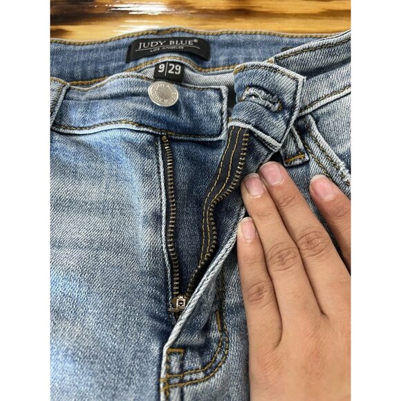 Judy Blue Women’s 7 Colorful Paint Splash Destroyed Boyfriend Jeans Size 9/29 - Picture 11 of 16